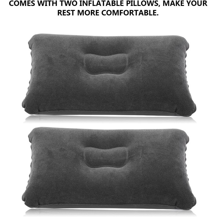 Надувне автокрісло Dioche, складне, дорожній матрац для заднього сидіння, багатофункціональне, з електричним повітряним насосом (чорне)