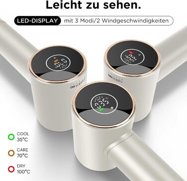 Повітряно-звуковий фен PARWIN PRO BEAUTY, фен зі світлодіодним дисплеєм HD, фен з безщітковим малошумним двигуном 110,000 об / хв,