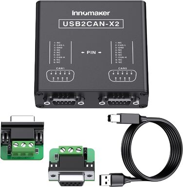 Двоканальний USB-CAN конвертер для Raspberry Pi 5/4/Pi 3B/Pi 3/Pi Zero (W)/Jetson Nano/Tinker Board/всіх SBC/настільних комп&39ютерів/ноутбуків, підтримує Windows, Linux, Mac OS, Android, Venus OS USB2CAN-X2