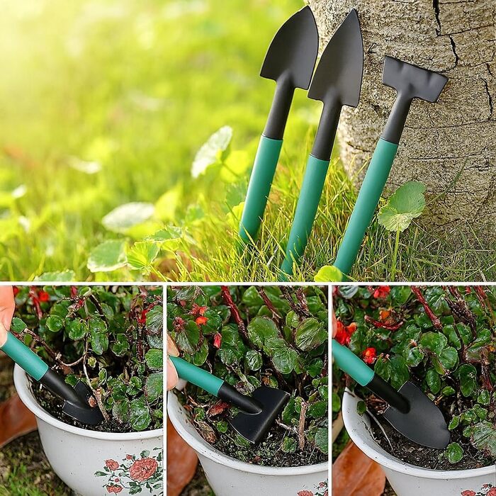Набір садових інструментів з нержавіючої сталі, 10 предметів. Комплект для догляду за садом, набір для роботи в саду з кейсом, набір для розсади, ручні садові інструменти, ідеальний подарунок для садівників та садівниць.