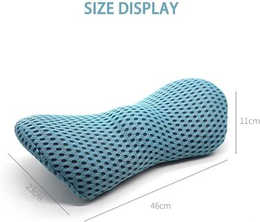 Поперекова опорна подушка, поперекова опорна подушка з піни з ефектом пам&39яті для сну, 46x23x11 см, подушка для болю в спині для ліжка/крісла/автокрісла/офісного крісла, для полегшення болю в попереку, темно-сіра