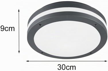 Стельовий світильник Trio LED Piave 676960142 для вулиці, антрацитовий пластик, LED 12 Вт, з датчиком руху
