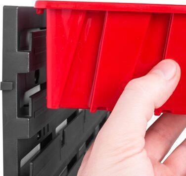 Система зберігання в майстерні 78 x 39 см 21 коробка Настінна полиця зі штабелюваними коробками - Надзвичайно міцні стінові панелі, стійка для інструментів, полиця для зберігання в гаражі (Чорна)