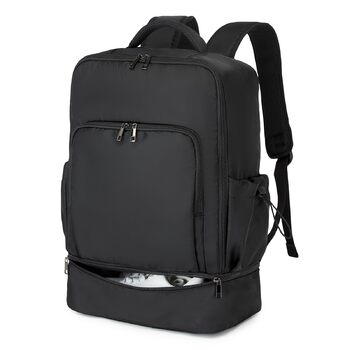 Чоловічий спортивний рюкзак Seyfocnia, водонепроникний рюкзак з відділенням для взуття, легкий дорожній рюкзак, чорний 20 дюймів темно-чорний