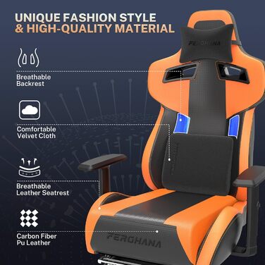 Ігрове крісло Huracan з масажем, дихаюче та ергономічне ігрове крісло з оксамитової тканини, ігрове крісло