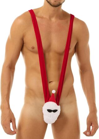 Чоловічі еротичні боді-труси Borat RSLOVE, еластичні, червоні