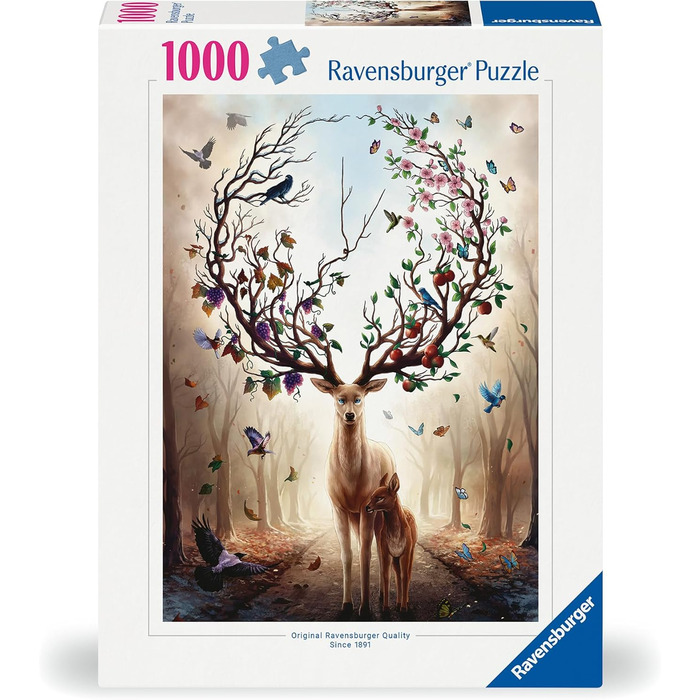 Пазл Ravensburger 12000459 - Чарівний олень - пазл на 1000 елементів для дорослих і дітей від 14 років, пазл тварина олень