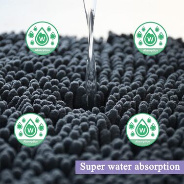 Килимки для ванної RUN HELIX, комплект з 3 шт. , комплект килимків для ванної кімнати, нековзні килимки та килимки для ванної, що миються, комплект для душу, ванни, декор для туалету (темно-сірий) темно-сірий 40 x 60 50 x 80 50 x 50 см (прямокутний)