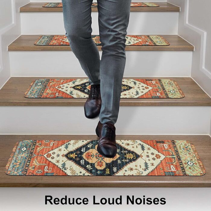 Килимки для сходів OJIA Extra Non-Slip Carpet для дерев&39яних сходів, 76,2 x 20,3 см, для використання в приміщенні, нековзні доріжки для сходів, гумові килимки безпеки для собак, дітей та людей похилого віку, , східний колір