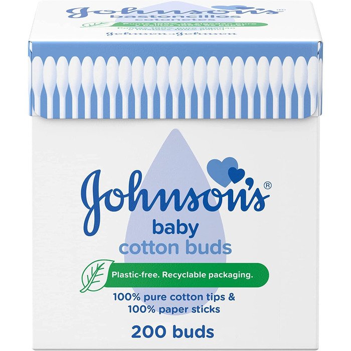 БІЛИХ БУТОНІВ NEW, 6 шт., JOHNSON'S COTTON STICKS 200