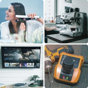 Енергозберігаюча розетка ANSMANN AES1.3 - розетка з таймером, що контролюється за часом, для зменшення енергоспоживання в режимі очікування, максимальна потужність 3680 Вт/16 А, проста у використанні