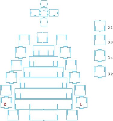Дерев'яний календар для різдвяної ялинки 24 дні Kelisdi