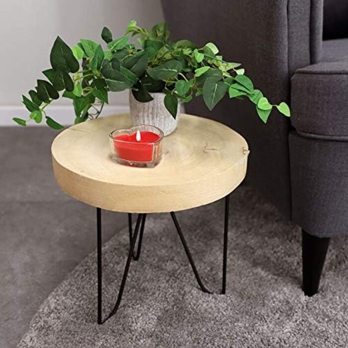 Журнальний столик Spetebo Rustic з масиву дерева - дерев&39яний стіл, виготовлений зі зрізу дерева - журнальний столик для дивана натурального кольору