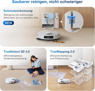 Комбінований пилосос ECOVACS DEEBOT T30S Combo з функцією миття підлоги та акумуляторним ручним пилососом, універсальна станція дл