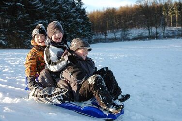 Санки AlpenGaudi Alpen Double Race двомісні, червоні з кермом