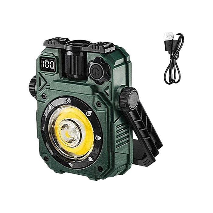 Портативний яскравий ліхтарик, ліхтарик для ремонту автомобіля, магнітний сонячний ліхтарик для кемпінгу, для вулиці, водонепроникний, аварійний, робочий ліхтарик, легкий, зелений