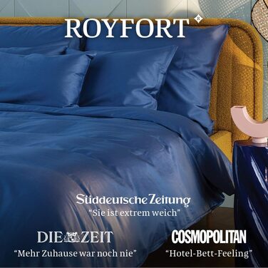 Комплект розкішної бавовняної постільної білизни ROYFORT - 3 шт. и Підковдра Prestige наволочка 100 органічна бавовна Унікально м'