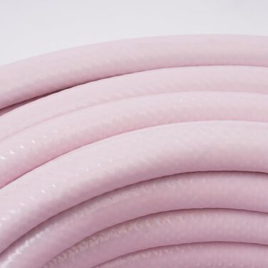 Шланг садовий Relaxdays, 50 м, універсальний водяний шланг 1/2, стійкий до УФ-випромінювання та погодних умов, тканинний садовий шланг, PP, рожевий