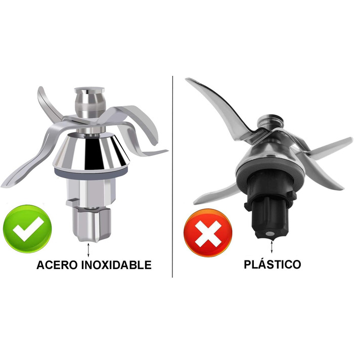 Ніж TM31 сумісний з кухонним комбайном з нержавіючої сталі Vorwerk Thermomix TM31 з ущільнювальним кільцем від Poweka