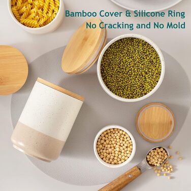 Банки для зберігання vancasso керамічні з герметичними кришками, контейнери для зберігання 2200 мл / 1120 мл / 550 мл, міцні кухон