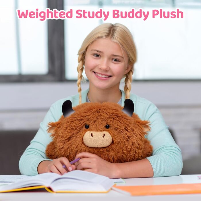 М'яка іграшка Mewaii Weighted Plush Highland Cow, 58 см, 1.8 кг