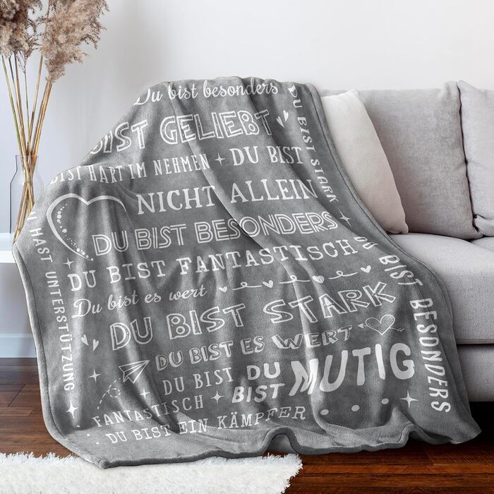Подарунки для жінок та чоловіків, персоналізована ковдра, подарунок на день народження для жінок, подарунки-подяки для дівчини, сестри, колеги, суперм&39яка фланелева ковдра 62 x 52 дюйми, сірий