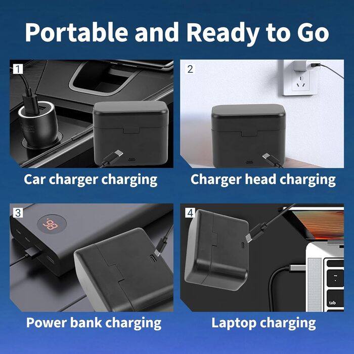 Слотовий літій-іонний зарядний пристрій для акумуляторів типу AA/AAA (1,5 В) Автоматичне виявлення та активація при 0 В Незалежні зарядні станції (350 мАг/200 мАг) Компактний та роз&39єм Type-C (чорний), 10-