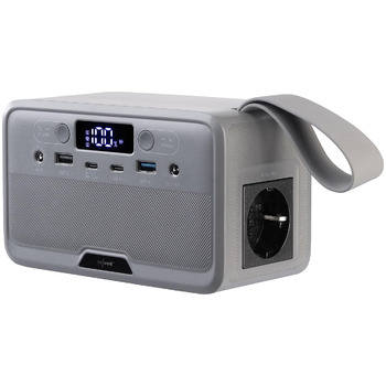 Кемпінгова електростанція Revolt Powerstation Електрична станція та сонячний генератор потужністю 89,6 Втгод, 230 вольт, 100 Вт (літій-літій-полімерний акумулятор, з виходом 12 вольт, ноутбук)