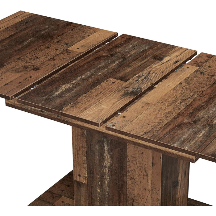 Обідній стіл B&D home Bosco розсувний 120-160x80 см, розрахований на 4-6 осіб, дерев&39яний кухонний стіл з підставкою для їдальні, кухні сучасний скандинавський дизайн техаський дуб, каркас з техаського дуба BE 11201-BE-EITE