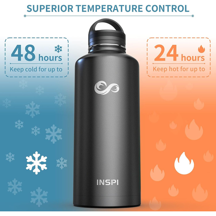 Ізольовані пляшки для води з соломинкою та 3 кришками, широко відкриваються, потрійний вакуумний глечик з нержавіючої сталі, збері