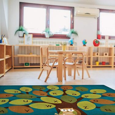 Килими для дітей сова-алфавіт Дитячий килим Розмір килима 6 x 9'