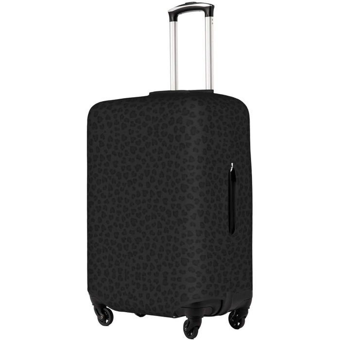 Валіза великого розміру (XL) з леопардовим принтом, білого кольору, пилонепроникна, з захистом для багажу. Аксесуари для подорожей.