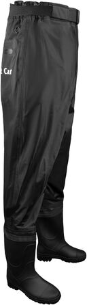 Чоловічі водонепроникні вейдерси Night Cat дихаючі вейдерси з черевиками для риболовлі, каное, каякінгу, роботи на річці, походів вздовж струмка, розмір 46, чорні