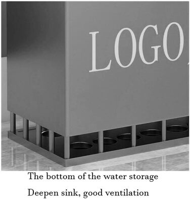 Підставка для парасольок Cuiynic, тримач для парасольок, підставка для парасольок з чорного кованого заліза з піддоном для зберігання води, комерційне відро для парасольки великого об'єму для готелів, вміщує 14 шт.