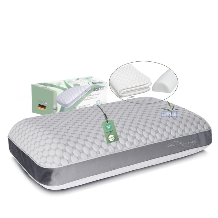 Подушка для шиї з піни з ефектом пам&39яті Ергономічна подушка 55x35x12 см, регульована по висоті Подушка для сну на боці Подушка для сну на животі Подушка для сну на спині