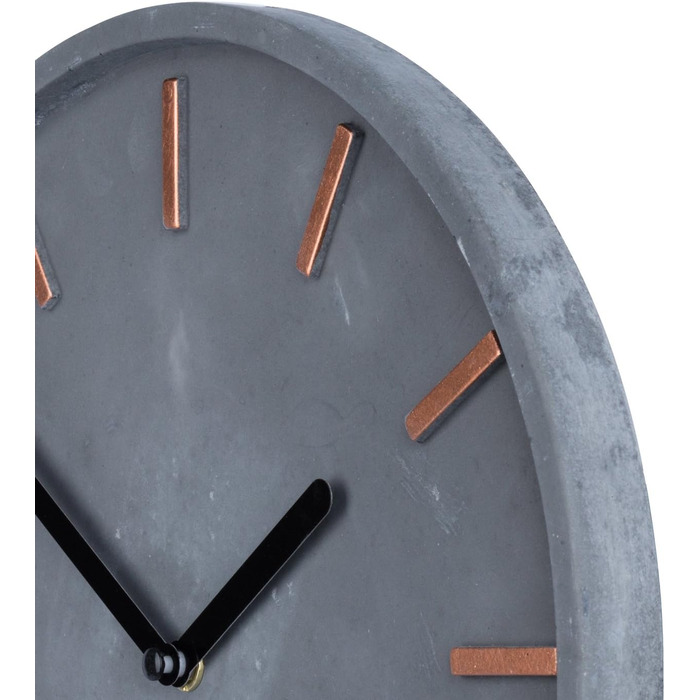Високоякісний бетонний годинник настінний годинник із сірої міді приблизно 30 см круглий Сучасне оздоблення стін Дизайнерський год