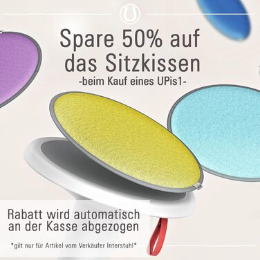 Ергономічний стілець з поворотним ефектом - регульований по висоті - стілець з неслизькою основою та захистом від перекидання - оф