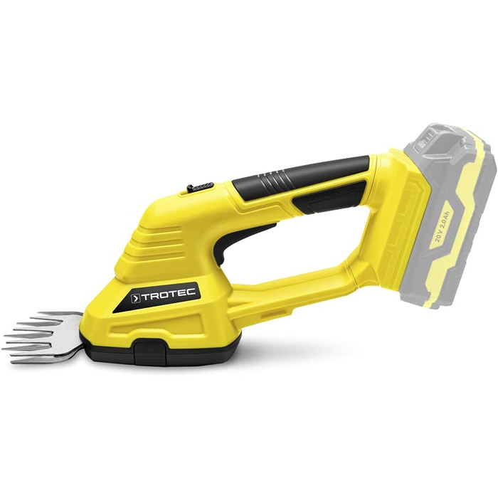 Акумуляторні ножиці для трави та кущів TROTEC PGSS 10-20V Лезо для трави 10 см, Лезо для кущів 20 см Запобіжний вимикач, батарея не входить до комплекту