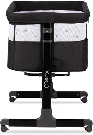 Багатофункціональна тумбочка та дитяче ліжко MoMi REVO, 6-рівневе регулювання висоти від 72 до 82 см, темно-сірий колір