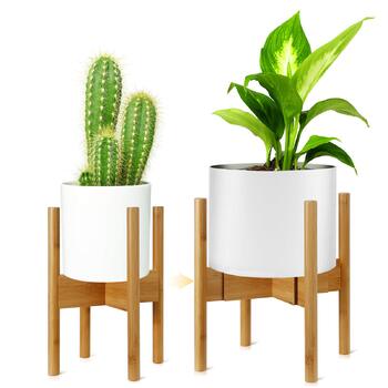 Підставка для рослин, регульована підставка для квіткових горщиків, дерев&39яна підставка для квіткових горщиків, підставка для горщиків для використання в приміщенні та на вулиці, для горщиків діаметром до 21,5-31,5 см, 1 упаковка (горщик не входить до к
