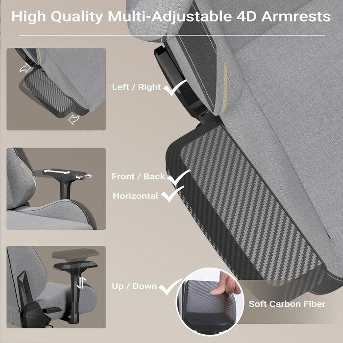 Ергономічне ігрове крісло з тканиною, офісне крісло з високою спинкою, ігрове крісло для користувачів з вагою, з підголівником та поперековою опорою, ігрове крісло в гоночному стилі, кут нахилу 155 з фіксацією кута, 56x55x135 см