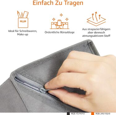 Організатор/система шухляд для одягу Storeo Basics - Складаний для шафи в спальню або на кухню, 6 шт. , сірий