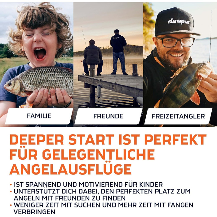 Розумний ехолот Deeper START - легкий бездротовий ехолот Wi-Fi для берегових рибалок