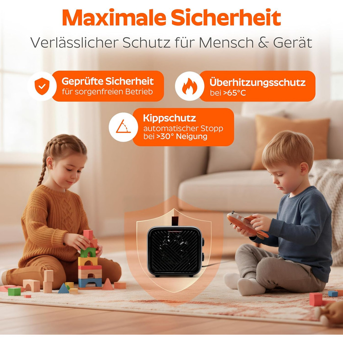 Керамічний електричний вентилятор-обігрівач 3-в-1 маленький та тихий електричний обігрівач з термостатом (1000/1500 Вт вентилятор 4 Вт), енергозберігаючий електричний обігрівач/дуводув для використання в приміщенні