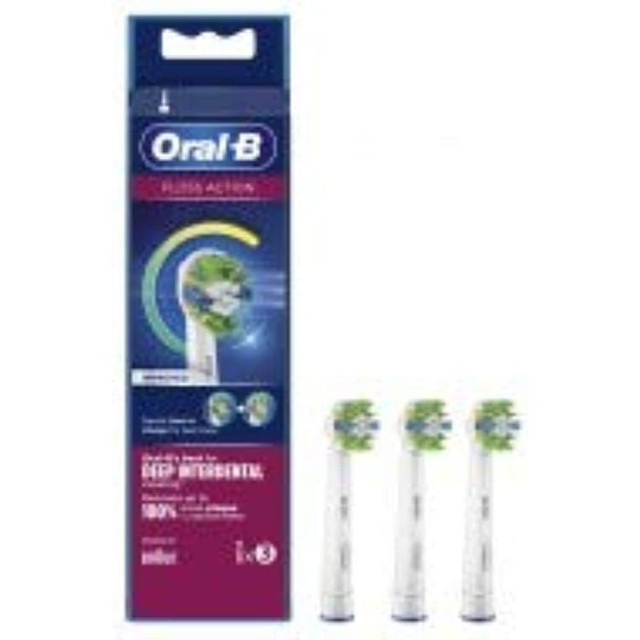 Щітки Oral-B FlossAction з технологією CleanMaximiser, 3 шт. и білі 3 шт. и (1 упаковка)