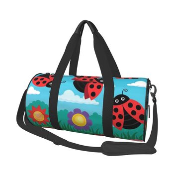 Дорожня сумка-циліндр Краєвид з сонечками, спортивна сумка для чоловіків та жінок, сумка-мішок, спортивна дорожня сумка