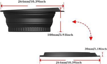 Універсальна чаша для Раковина для кемпінгу - Силіконова складна чаша, багаторазова раковина для догляду за шкірою, ванни, обличчя, охолодження, кухня, оздоровлення