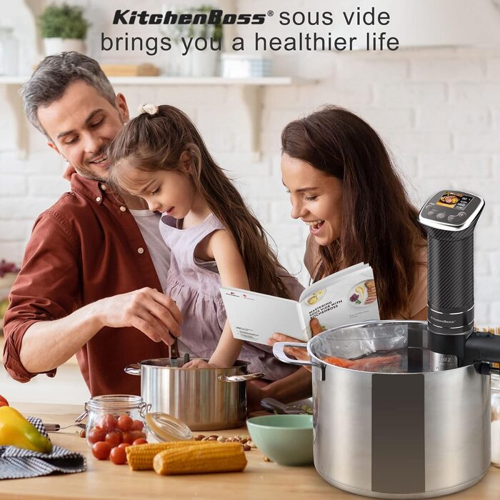 Кухонна плита Sous Vide Stick Precision Cooker Більш точна Точна каструля G322T Налаштування температури IPX7 Водонепроникний світлодіодний дисплей Занурювальний занурювальний цикулятор 3D циркуляція Ультра тихий