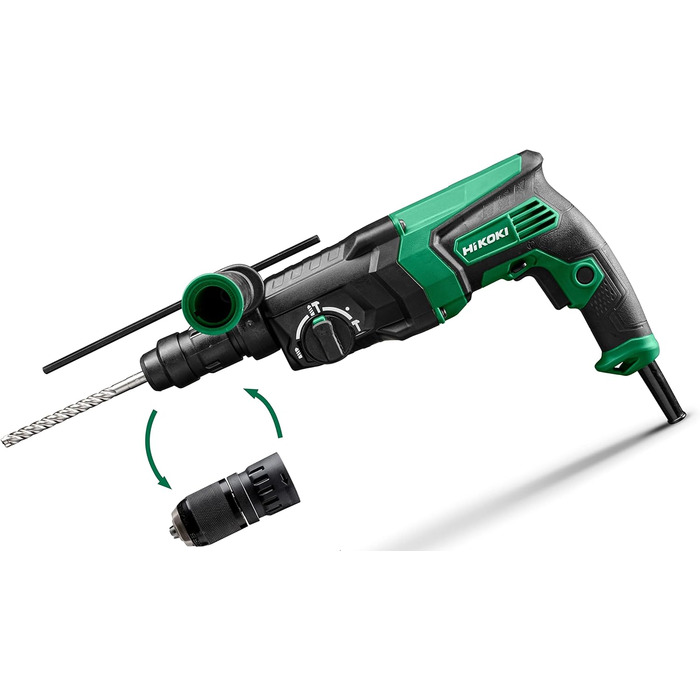 Перфоратор HIKOKI DH26PMCWSZ (у кейсі) 830 Вт, SDS-plus, 240 В, з буром SSBF 13 мм
