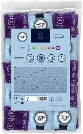 Презерватив Mister Size Mister Size 69 мм, багатокольоровий, один розмір